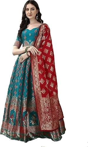 Niya Fashion Indian Style Bridal Lehenga Choli for Women Ready to Wear Indian Partywear Lehenga for Women