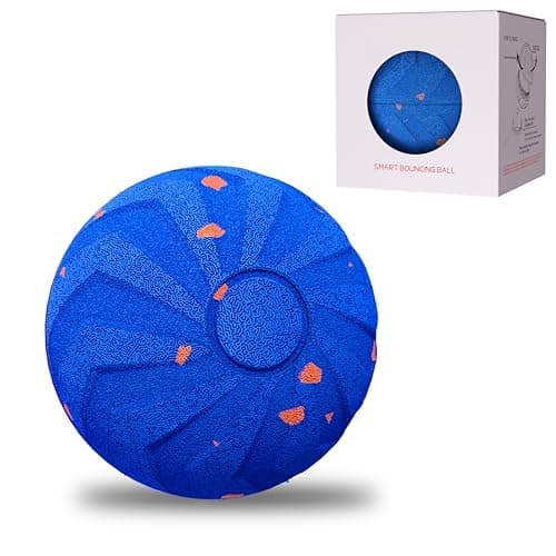 ZEUZPET Interactive Pet Toy Ball - Bouncy, Flexible & Durable, Self-Rolling for Indoor Play, IPX7 Waterproof, Active Rolling Ball for Medium Dogs (Blue)