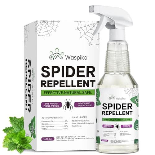 Waspika Peppermint Oil Insect and Spider Repellent Spray, Repels and Kills Ants and Bugs, Extra Strength Natural Plant Based Pest Control for Home, Kitchen and Garden, Safe for Family and Pets, 16 oz
