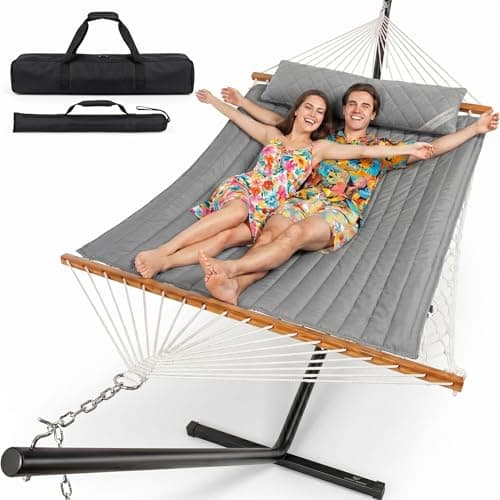 Everyfun 2 Person Outdoor Hamm...ard, Garden, Beach, Urban-Gray
