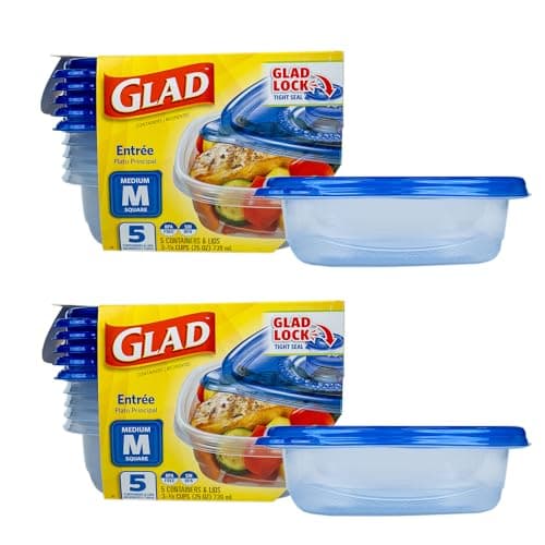 Glad GladWare Entree Food Stor... Safe, 25 Oz, 5 Count - 2 Pack