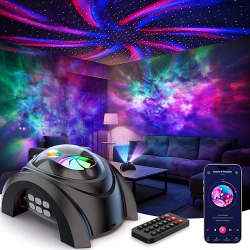 Rossetta Dual Lens Galaxy Projector w/ Bluetooth, White Noise & Remote $14