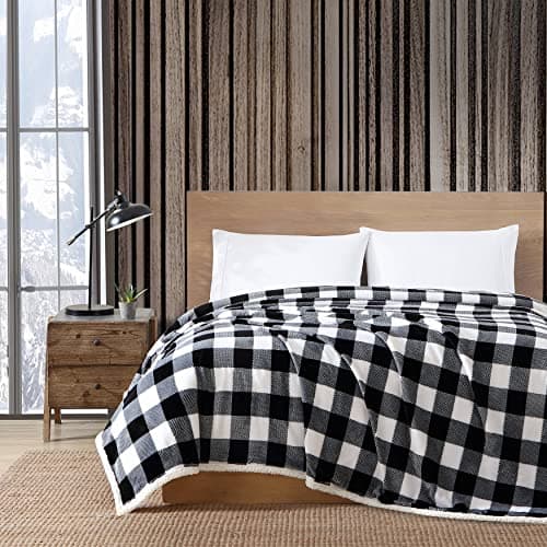 Eddie Bauer - Queen Size Blank... Bed (Cabin Plaid Black Check)