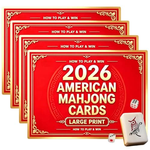 Featyyu 4 PCS 2026 Mah-Jong Card Rules Large Font Revised Version