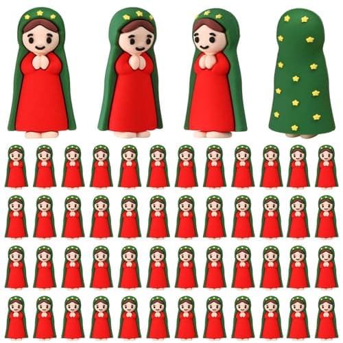 Amyhill 50 Pcs Mini Virgin Mary Figurines Little Mary Figures