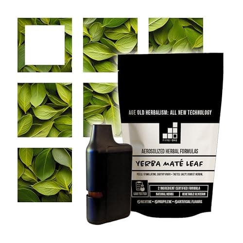 5:1 Formulas Yerba Mate Organic Portable Botanical Fragrance Stick - Lab-Tested Essential Herbal Personal Aroma Accessory with Vegetable Glycerin