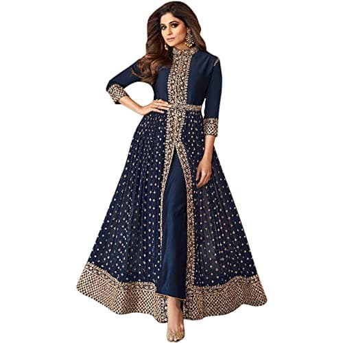stylishfashion Eid Special Wear Stitched Slit Anarkali Gown Pakistani Indian Designer Anarkali Shalwar Kameez Suits with Dupatta (Choice 1, S UK 10 Bust 38 Waist 34 Hips 40), Anokhi