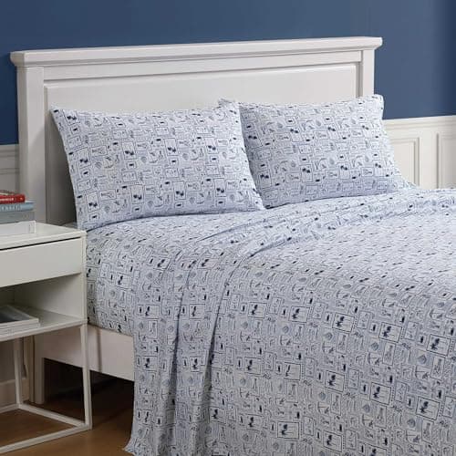 Nautica - Queen Size Sheet Set...ana Decor (Beach Collage Blue)