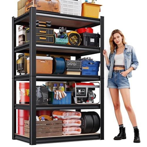 71"H x 32"W x 14"D 5-Tier Heavy Duty Metal Garage Shelving Unit $38.87 + Free Shipping