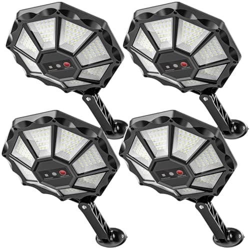 Okpro 6500K Solar Lights Outdoor 4-Pack for $35 w/ Prime + free shipping
