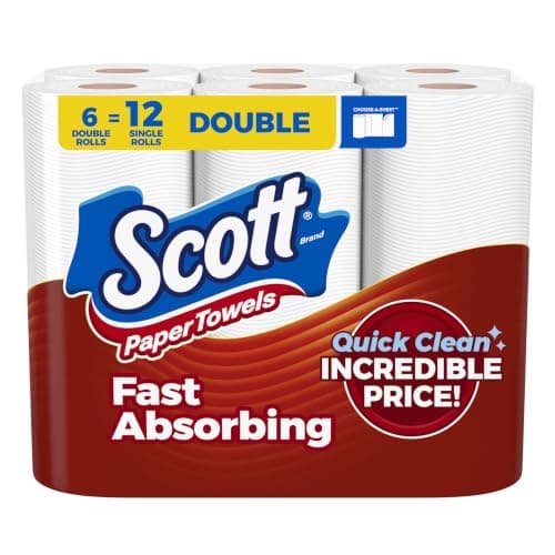 6-Pk 108-Sheet Scott Paper Towels Choose-A-Sheet Double Rolls 3 for $14.50 w/ S&S