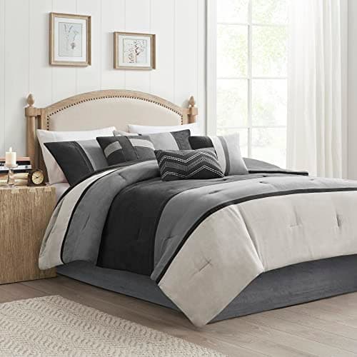 Madison Park Palisades Comfort... King(104"x92"), Black 7 Piece