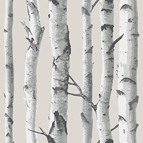 NuWallpaper Birch Tree Peel an...ble Wallpaper, 20.5 in x 18 ft