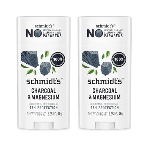 Schmidt's Deodorant Charcoal & Magnesium 2 Count 2.65 oz 48H